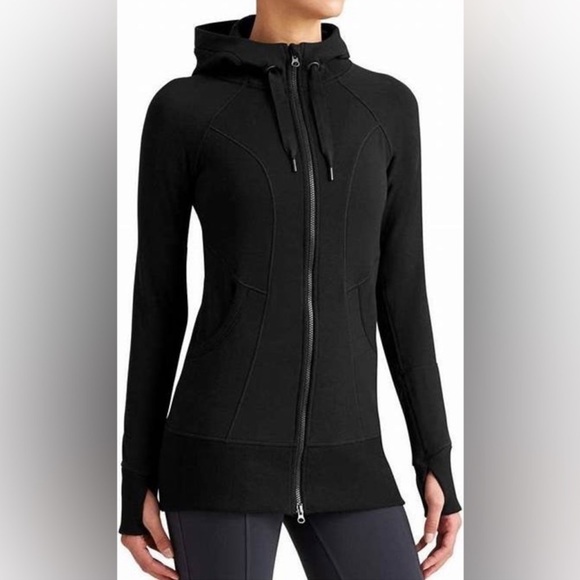 Athleta Tops - Athleta Black Full Zip CYA Strength Hoodie. Size Medium